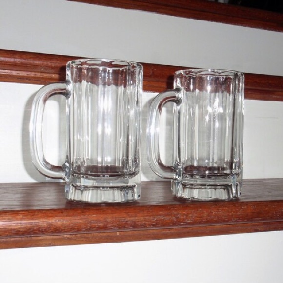 Set of 6 Glass Beer Mugs - Picture 3 of 5